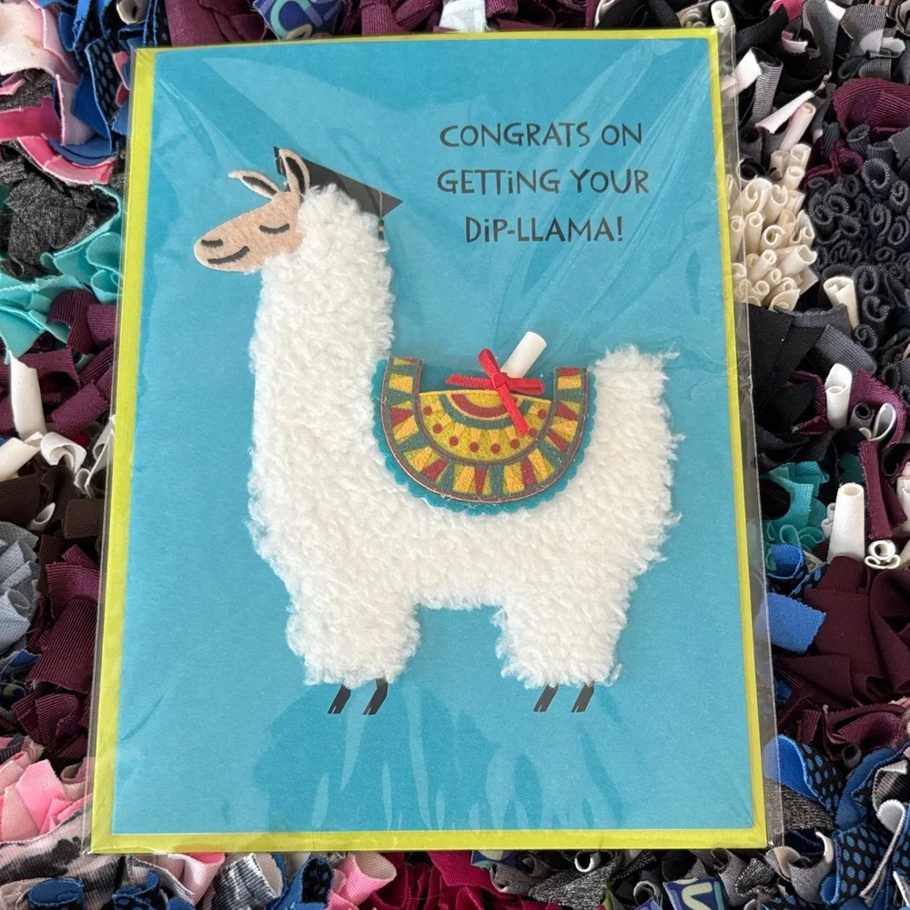 🆕Papyrus Llama Graduation Card